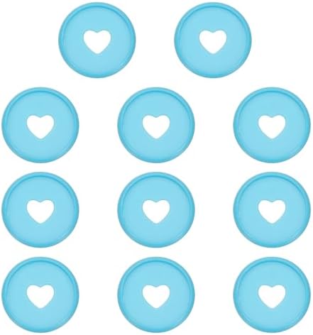 PATIKIL 28mm Plastic Book Binding Discs, 11 Pack Discbound Expansion Discs Heart Binder Rings for DIY Notebook Planner, Blue by PATIKIL