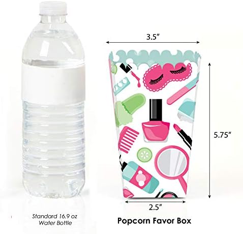 Spa Day Popcorn Boxes - Girls Makeup Party Treat Boxes - 12 Ct - Image 3
