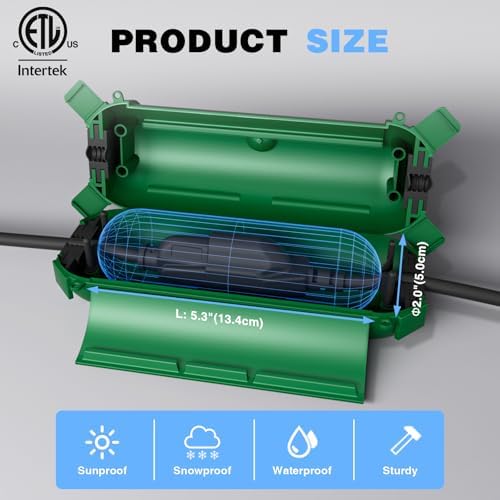 [9 Pack] Flemoon Outdoor Extension Cord Safety Cover with Waterproof Seal - Image 3