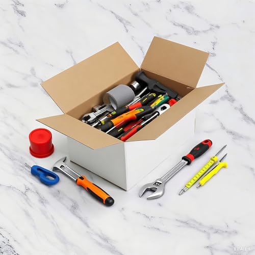EXYGLO 15 Pack 12x8x6 Shipping Boxes for Small Business, White Corrugated Cardboard Small Box for Packaging, Moving, Mailing, and Storing - Image 4