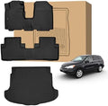 PELEUS Floor Mats for Honda CRV 2007-2011, Custom Fit All Weather Car Mats, Heavy Duty TPE Car Floor Mats 1st & 2nd Row Odorless Floor Liners Automotive SUV Accessories, No Curling No Creases, Black by Unknown