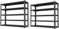 5-Tier Heavy Duty Garage Shelving, 5,000 lbs Capacity Adjustable Metal Storage Shelving Unit for Garage, Basement, Warehouse & Workshop, 62" W x 24" D x 72" H by LIJIUHOME