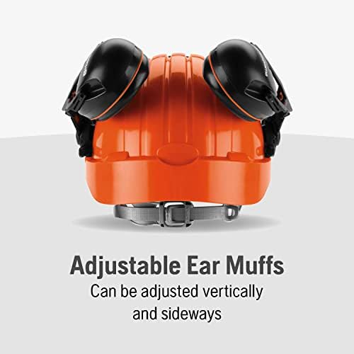 Husqvarna 592752601 Chainsaw Helmet with Metal Mesh Face Shield, Adjustable Ear Muffs for Hearing Protection, and Sun Peak, HDPE Forestry Helmet Shell, Orange - Image 6