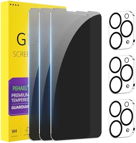 PEHAEL for iPhone 11 Pro Privacy Screen Protector+Camera Lens Protector by PEHAEL