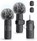 KUKIHO 3-in-1 Wireless Lavalier Microphone for iPhone, iPad, Android, Camera - Noise-Canceling Mini Mic with 2.4G Ultra-Low Latency for Vlog, TikTok & YouTube Streaming (2 Mics) by KUKIHO