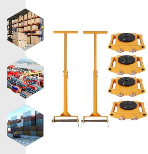 4-Pack 6T Heavy Duty Machinery Mover Skates 360° Rotation - Image 4