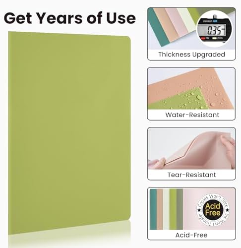 Sooez 7Pack Folders with Pockets, Plastic Pocket Folders with Extra Labels - Image 3