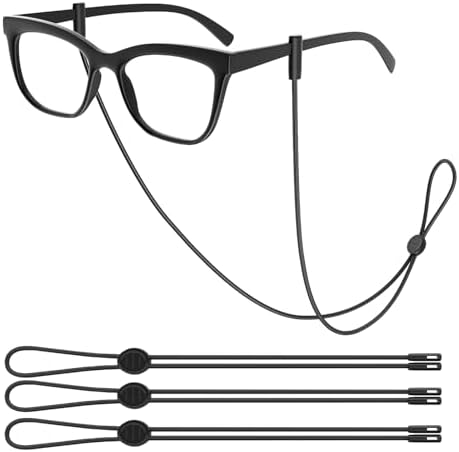Glasses Strap 3Pcs, Adjustable Eyeglasses String Holder Strap Cord, Glasses Retainer for Sports, Eyeglass Holders Around Neck, Glasses Chain For Women Men Kids by FOFALY