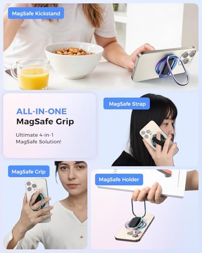 SUPERONE for MagSafe Phone Grip Kickstand, Magnetic Phone Ring Holder - Image 5