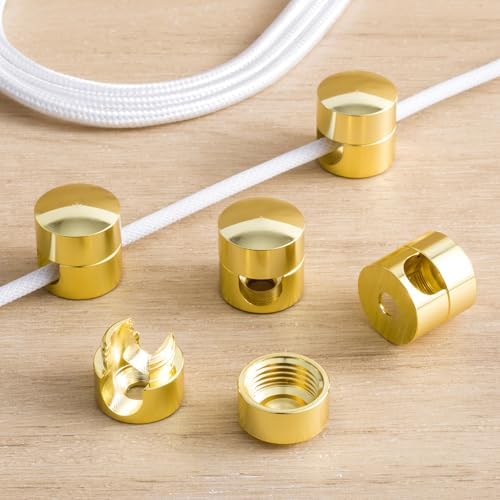 SmallCat 5 Sets Charger Holders for Cords, Gold Adjustable Cable Anchor Holders, Adhesive Metal Cord Clips, Cable Management Wire Organizers for Desk, Office, Nightstand - Image 7