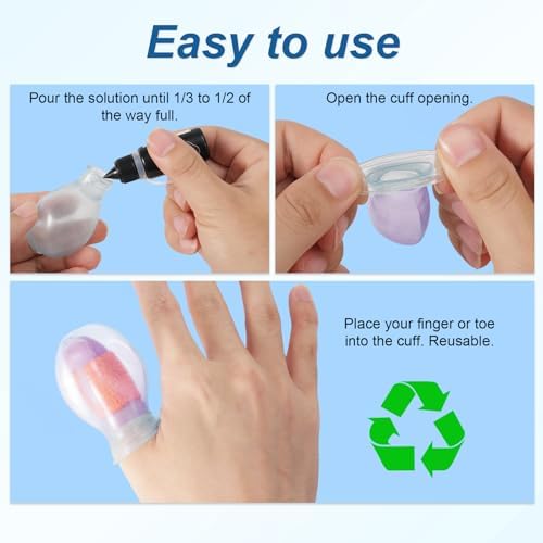 4pcs Waterproof Thumb Protector, Reusable Silicone Finger Sleeve Cover - Image 5