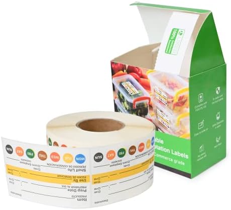 L Liked 500 Dissolvable Food Labels 2"x3" for Food Rotation - Image 7