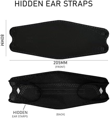 kn95 Face Masks 20 Pack, Breathable Comfortable and Disposable KN95 Mask, Black - Image 2