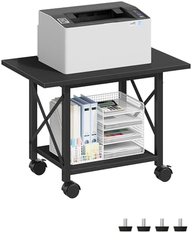 CHOEZON Printer Stand, 2-Tier Heavy Duty Printer Cart with Shelf by Choezon