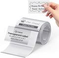 Clabel Clear Thermal Label for CLABEL 221B/320B, 1.96" × 1.18" (50x30mm) Transparent Thermal Stickers for Kitchen Spice Jars, Food Storage & Bottles, Waterproof, Self-Adhesive Paper, 230 Labels/Roll by CLABEL