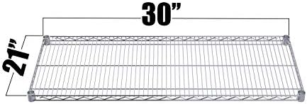 Chrome Wire Shelf |Pack of 2 Shelves| for Storage in Dry Environments | Ideal for Stores, Restaurants, Businesses and Homes (Chrome Wire Shelves, 21''W x 30''L) - Image 2