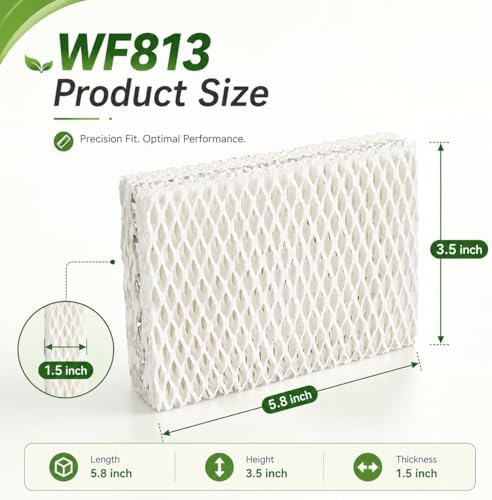 8 Pack WF813 Humidifier Wick Filters for Equate Relion Protec - Image 2