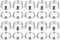 PATIKIL 1/2" Tube OD 304 Stainless Steel Compression Tube Fitting Sleeve, 20 Pack Double Ferrule Ring Tubing Fitting Assortment Kit, Silver by PATIKIL