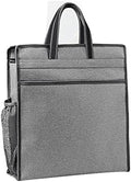 Oxford Zippered Document Bag with Handle File Tote Bag Pouch for Carrying Paper Files Books Filing Folder 1 Pack (Gray) by enyuwlcm