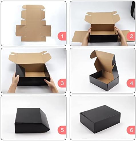 Hoikwo 20 Packs Black 12x9x4 Medium Shipping Boxes - Image 5