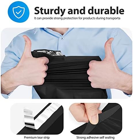 Fuxury 12x15.5" Poly Mailers 2000Pcs,Bulk Shipping Bags For Clothing,Black - Image 4