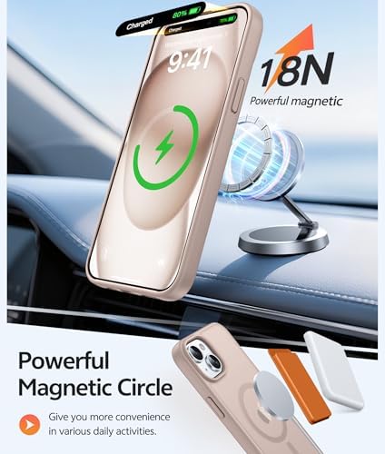 FNTCASE for iPhone 15/14/13 Case, Fit for Magsafe, Glass Screen Protector - Image 3