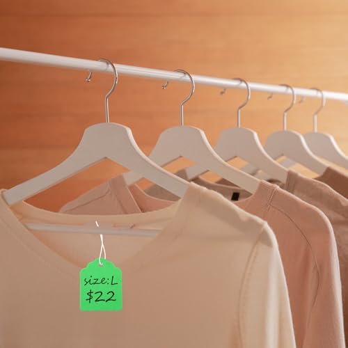 joycraft 200Pcs Price Tags with String Attached, 1.4x1.8 in Green Gift Tag - Image 5