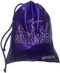 LIL'FOX 8"x10" Drawstring Gymnastics SMALL GRIP BAG 26x20cm - Lightweight Bag for Personal Equipment - Shiny Foil Rhinestones by LILFOX