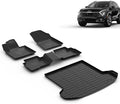 Floor Mats & Cargo Liner for 2025 2024 2023 Kia Sportage Hybrid All Weather Guard Car Mats Floor Liners Trunk Mat Cargo Mat Kia Sportage Hybrid Floor Mats Trunk Liner Accessories by VOUKIY