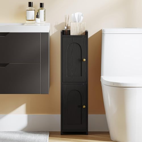 Hzuaneri Bathroom Storage Cabinet, Small Corner Floor Cabinet with 2 Doors by Hzuaneri