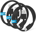 3-Pack Black [3.3FT+3.3FT+6FT] USB A to USB C Cable，USB to USB C Car Carplay Cable for iPhone 16 15 Pro Plus Pro Max，for iPad Pro/Air/Mini，for Samsung S24/S23/S22/S21，for MacBook Pro/Air and More by JERMASAL