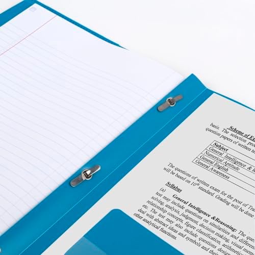 Five Star 2-Pocket Folder,Plastic Folder with Stay-Put Tabs and Prong Fasteners,Holds 8-1/2" x 11" Paper,Tidewater Blue,White,Amethyst Purple,Harvest Yellow (38064),(Pack of 24) - Image 4