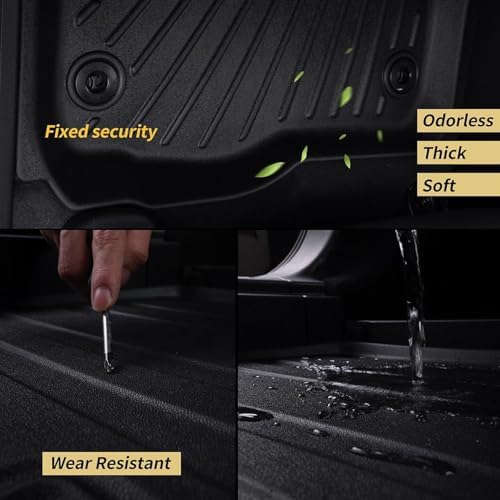 Floor Mats & Cargo Liners & Backrest Mat for 2014-2019 Toyota Highlander 7&8 Seats TPE All Weather Protection Car Floor Mats with Trunk Mat Covering The Backrest - Image 4