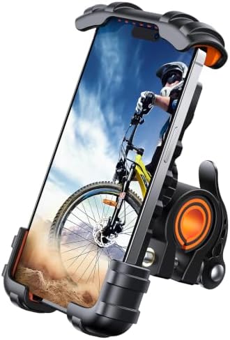 Lamicall Bike Phone Holder Motorcycle Mount - One-Hand Operation, Lockable by Lamicall