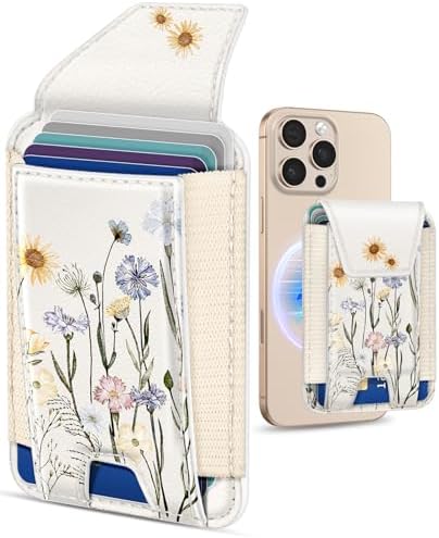 Shorogyt Compatible with Magsafe Wallet with Flap Cover, Watercolor by Shorogyt