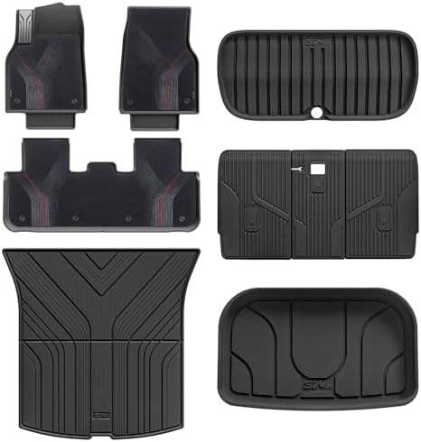 3W 9PCS Floor Mats for Tesla Model Y Juniper 2025 2026 Star Trails Carpets by 3W