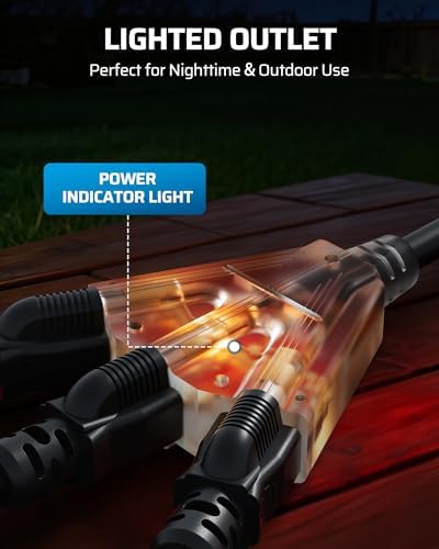 DEWENWILS 3 FT Automatic Reset GFCI Extension Cord Outdoor, UL Listed - Image 5