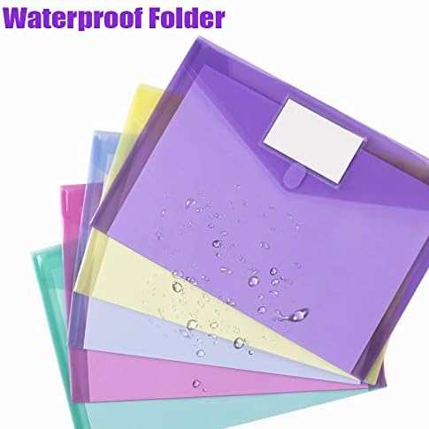 Sooez 36 Pack File Folders, Clear Poly Envelopes Plastic Folders A4 Pouch - Image 2