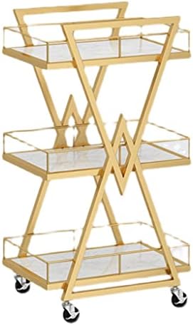 3-Tier Metal Trolley Cart for Beau Salon & Spa Rolling Manicure Sto Utili with Wheels Barber Cart with Der Trays for Hair Slists - Image 6