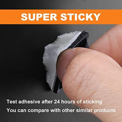 500 Pack 3/4" Zip Tie Adhesive Mounts Self Adhesive Cable Tie Base Holders with Multi-Purpose Tie wire clips with screw hole,Anchor stick on wire holder, Including 100 Pack Clips（Black） - Image 4