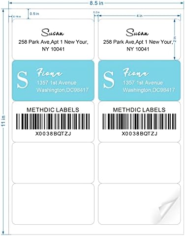 Methdic Shipping Labels 2"×4" 300 Labels Sticker Paper for Laser/Ink Jet Printer Mailing Labels 8.5"*11" White 10 per Sheet - Image 2