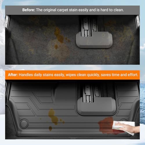 powoq 7 Seats Floor Mats Compatible with 2021-2026 Jeep Grand Cherokee L - Image 3