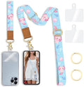 Yonlevres Phone Lanyard Crossbody Strap Wrist Neck Adjustable Women Blue by Yonlevres