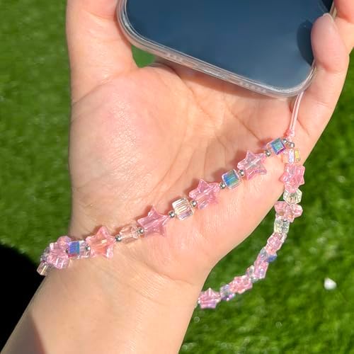 Star Phone Charm Wrist Strap, Beaded Lanyard Wristlet Chain, Anti-Theft Bracelet Strap for iPhone & More Cases - Image 4