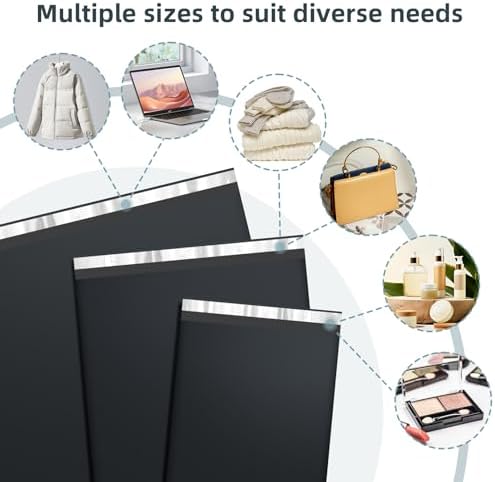 Famagic 30 Pack Black Poly Mailers Variety Pack, 10x13&14.5x19&19x24 - Image 5