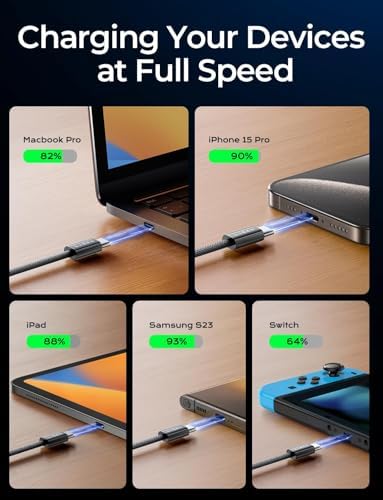 LISEN USB C to USB C Cable, 240W Fast Charging Cable (3.3FT+6.6FT) - Image 3
