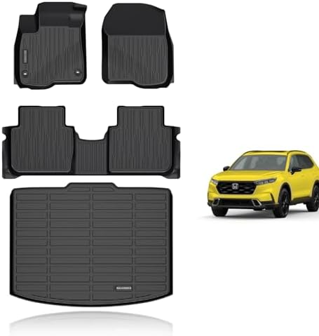 KELCSEECS Floor Mats & Cargo Liner for 2026 2025 2024 2023 Honda CRV (Non Hybrid) Car Mats Trunk Mat Honda CR-V All Weather Floor Mats Trunk Liner Cargo Mat(Cargo Tray in Lowest Position) Accessories by KELCSEECS