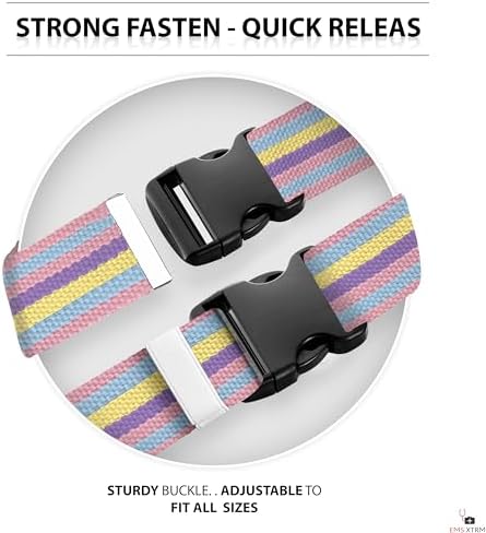 EMS XTRM Gait Belts for Seniors, Belt to Lift Elderly Standing Assist Aid Quick Release Buckle for Caregivers, Nurses, Home Health Aides, Physical Therapists (Plastic Buckle - Pastel) - Image 4