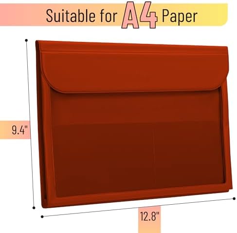 Mr. Pen Red Plastic File Folders - Letter Size, Clear - Image 2