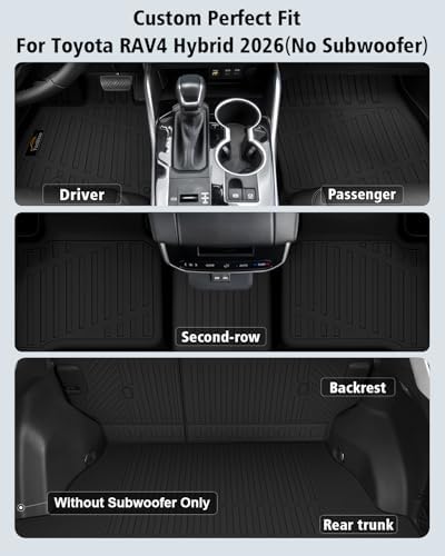 Floor Mats & Cargo Mat & Backrest Mat Custom for Toyota RAV4 Hybrid 2026 - Image 2